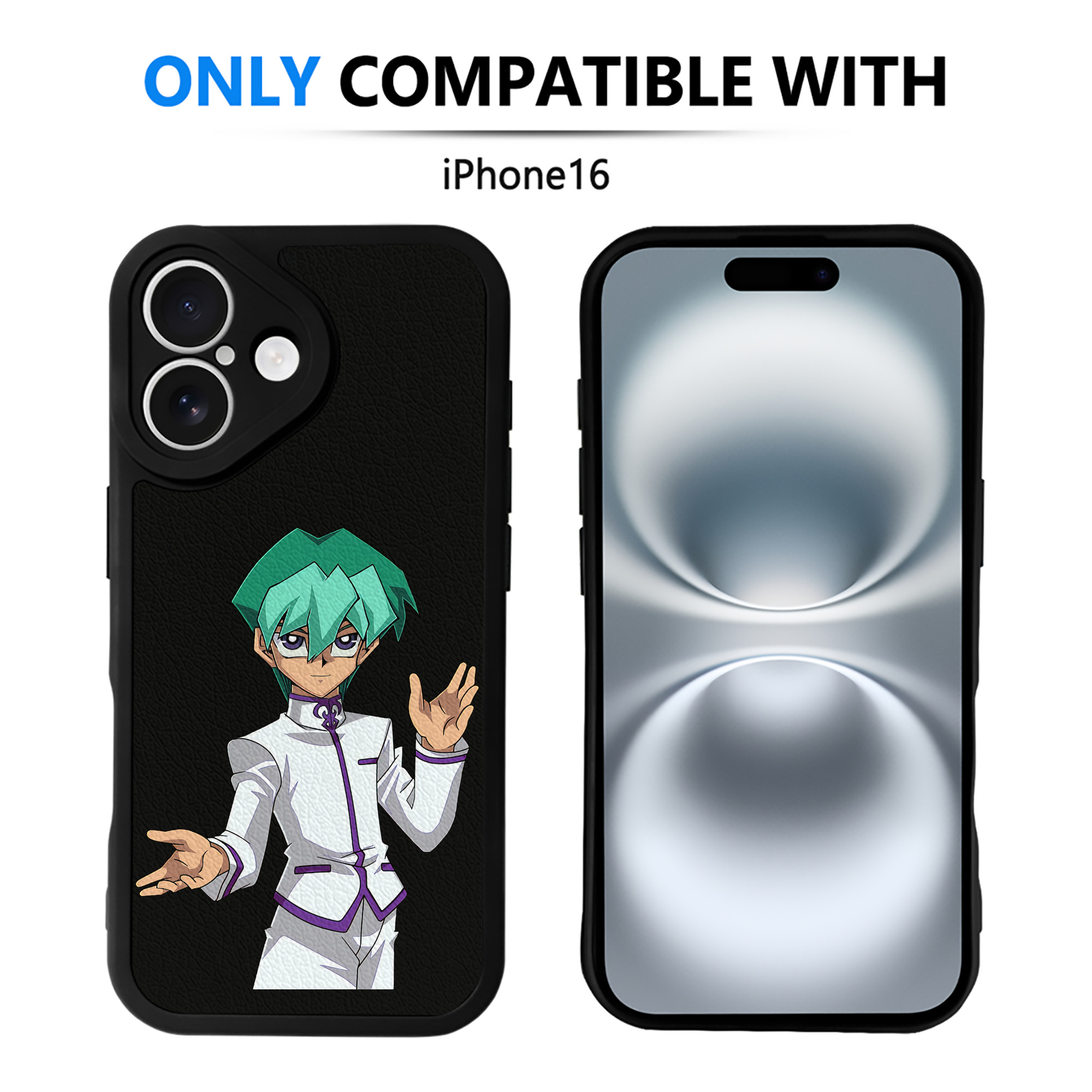 遊☆戯☆王 Yu-Gi-Oh! 【iPhone 16シリーズ対応】シリコンスマホケース（レザー調） 材質：シリコン